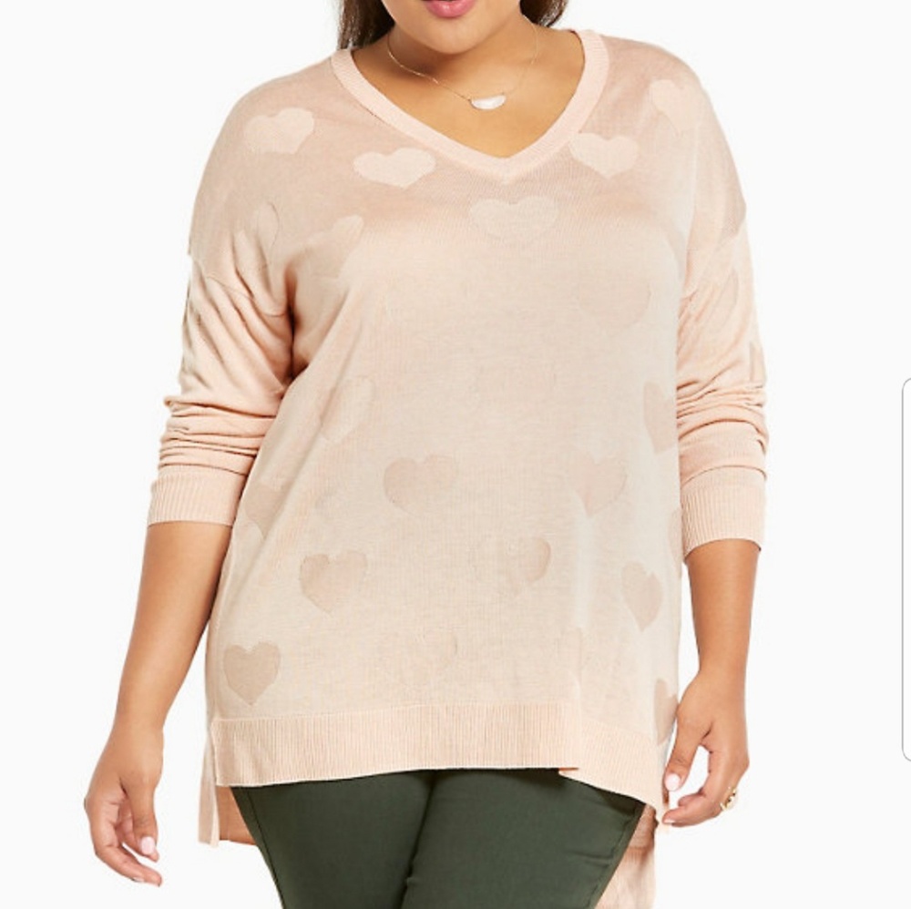 Reverse Heart Jaquard Sweater
